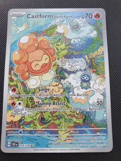 Castform Sunny Form 195/191 Illustration Rare Surging Sparks Pokemon TCG Card - Image 1