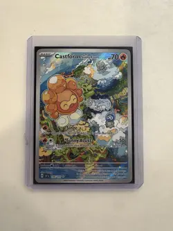 Pokemon TCG Castform Sunny Form 195/191 Surging Sparks Illustration Rare NM EN - Image 1