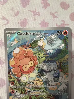Pokemon TCG Castform Sunny Form 195/191 Surging Sparks Illustration Rare - Image 2