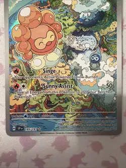 Pokemon TCG Castform Sunny Form 195/191 Surging Sparks Illustration Rare - Image 3