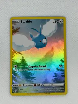 Pokemon TCG Swablu GG27/GG70 Crown Zenith Galarian Gallery Holo Ultra Rare NM - Image 1