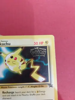 Pikachu Black Star Promo #4 1999 Kids WB The First Movie Stamped Pokemon Card - Image 2
