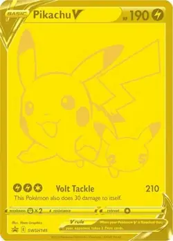 Pikachu V SWSH145 Sword & Shield Black Star Promo Pokemon TCG - NM - Image 1