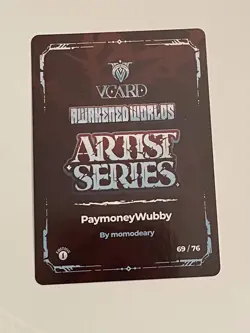 v card awakened worlds 1st edition Gamersupps Box Topper Paymoney Wubby 69/76 - Image 2