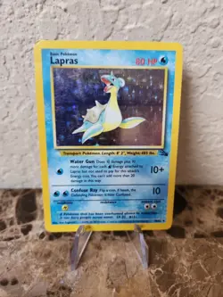 Lapras Holo 10/62 Pokemon Card Fossil Rare - Image 1