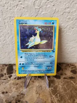 Lapras Holo 10/62 Pokemon Card Fossil Rare - Image 2