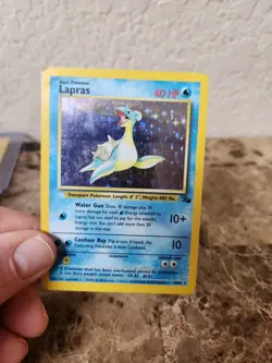 Lapras Holo 10/62 Pokemon Card Fossil Rare - Image 4