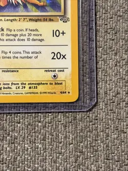 Pokemon TCG Jolteon Jungle Holo Rare Card 04/64 LP Condition - Image 3