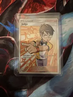 Pokemon TCG 2018 SM-Lost Thunder Full Art FA JUDGE #209/214 Supporter Card NM-MT - Image 1