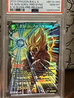 Son Goku Pride of The Saiyans Pre Release Holo PSA 10 Dragon Ball Super Card - Image 1