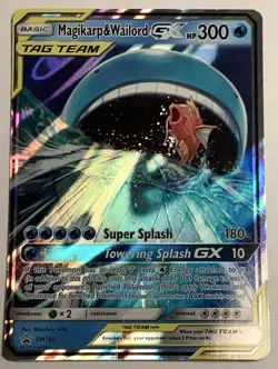 Pokemon Magikarp & Wailord GX SM166 SM Promo TAG TEAM Holo Card - Image 1