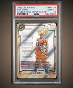 2025 DRAGON BALL SUPER CARD FUSION WORLD MANGA #FB05-119 SON GOKU S.R PSA 10 - Image 1