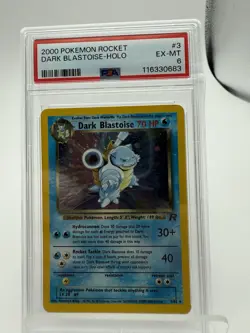 2000 Pokemon Dark Blastoise Holo #3 PSA 6 - Image 1