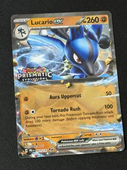 Lucario EX 051/131 Prismatic Evolutions Stamped Promo Pokemon TCG NM - Image 1