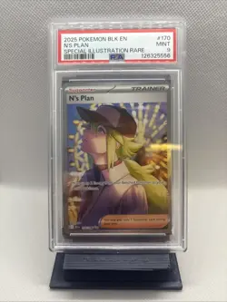 2025 Pokemon Black bolt 170/086 N's Plan Special illustration Rare PSA 9 Mint - Image 1