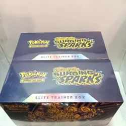Pokemon Surging Sparks Elite Trainer Box Lot Of 2 & Booster Pack Art Set Sealed - Image 5