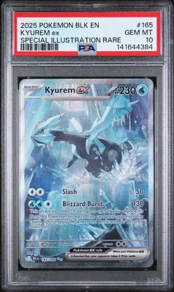 2025 POKEMON BLK EN-BLACK BOLT SPECIAL ILLUSTRATION RARE #165 KYUREM EX PSA 10 - Image 1