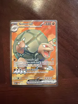 Pokemon TCG Golem EX 189/165 Scarlet & Violet 151 Ultra Rare Full Art - Image 1