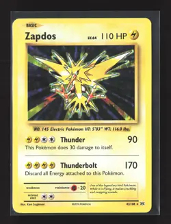 Pokemon XY - Evolutions #42/108 Holo Rare Zapdos - Image 1