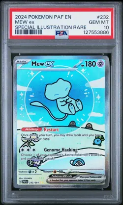 POKEMON PSA 10 2024 SV Paldean Fates Mew ex 232/091 SIR *3886 - Image 1