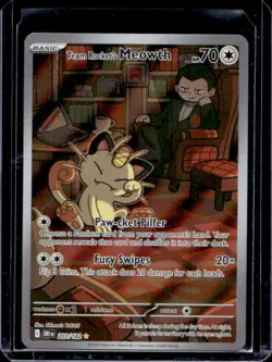 2025 Pokemon SV Destined Rivals DRI EN Team Rocket's Meowth #203/182 - Image 1