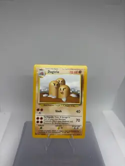 Pokemon TCG Dugtrio Base Set 19/102 Unlimited Rare Vintage 1999-2000 - Image 1