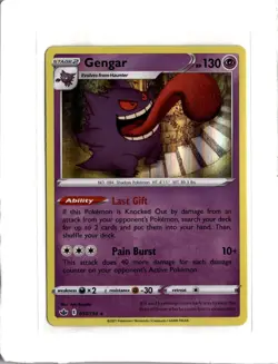 Pokemon TCG Gengar Holo Rare SWSH06: Chilling Reign 057/198 - Image 1