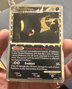 Holo Rare - Umbreon (Prime) Pokemon HeartGold & SoulSilver Undaunted #86 DMG - Image 1
