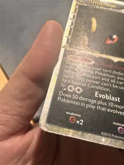 Holo Rare - Umbreon (Prime) Pokemon HeartGold & SoulSilver Undaunted #86 DMG - Image 3