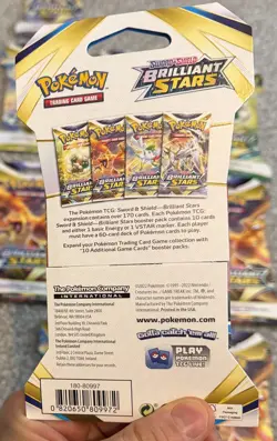 Pokemon TCG Sword And Shield Brilliant Stars Sleeved Booster Pack X1- Sealed - Image 2