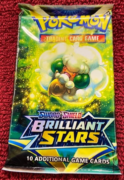 Pokemon Swords And Shield Brilliant Stars One Sealed Pack of 10 cards - Image 1
