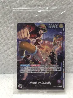 Monkey D Luffy OP05-060 - SEALED One Piece Card MINT - Rare PSA Magazine Promo - Image 1