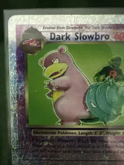 Pokemon TCG Dark Slowbro Reverse Holo Rare Card 8/110 Legendary Collection 2002 - Image 3