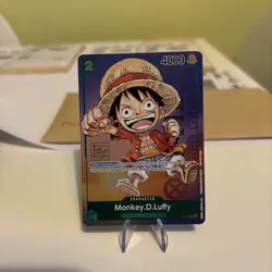 Monkey D Luffy P-037 1st Anniversary Tournament STAMP Promo Holo One Piece Card - Image 1