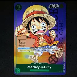 Monkey D Luffy P-037 1st Anniversary Tournament STAMP Promo Holo One Piece Card - Image 1