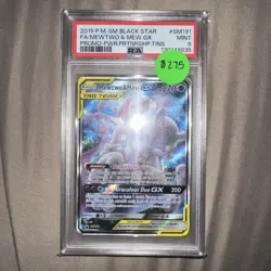 Pokemon Mewtwo & Mew GX SM191 Power Partnership Tins Full Art Promo PSA 9 Mint - Image 3