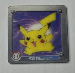 1999 Pokemon Action Flipz Series One #25 Pikachu 3-D Chase #S-1 - Image 1
