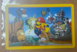 Mario Pikachu Pokemon Center Exclusive Poker Playing Card 2016 Vintage MINT RARE - Image 1
