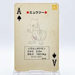 Mewtwo Pokemon Playing Card Poker Card Vintage SuperRare Japan Limited - Image 1