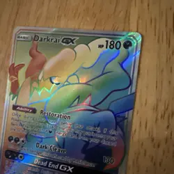 Pokemon Darkrai GX Rainbow Secret Rare Holo Card 158/147 SM Burning Shadows 2017 - Image 4