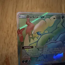 Pokemon Darkrai GX Rainbow Secret Rare Holo Card 158/147 SM Burning Shadows 2017 - Image 5