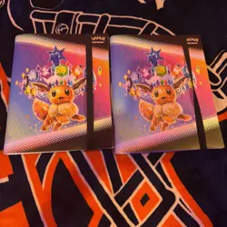 Pokemon Prismatic Evolutions TCG Binder Lot Of 2 w/ A Few Small Cards - Image 1