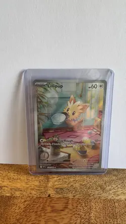Pokemon Lillipup Sv: White Flare Holo Illustration Rare 154/086 Basic 60 HP Card - Image 1