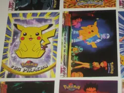 12 Topps 1999 Pokemon trading cards. 1 chrome, # 25 Pikachu, 1 die cut - Image 3