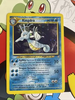 Kingdra 8/111 Unlimited - Holo Rare Pokemon Card - Neo Genesis - LP- SWIRL - Image 1