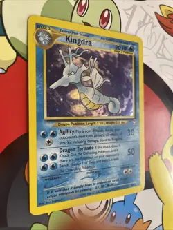 Kingdra 8/111 Unlimited - Holo Rare Pokemon Card - Neo Genesis - LP- SWIRL - Image 2
