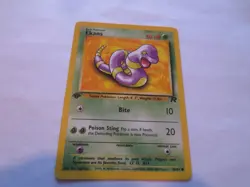 EKANS # 56/82 FIRST EDITION NON HOLO POKEMON CARD - Image 1