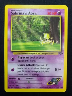 SABRINA'S ABRA - 94/132 - GYM CHALLENGE - POKEMON CARD - LP - Image 1