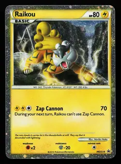Raikou HGSS19 Holo Black Star Promo Pokemon Card - Image 1
