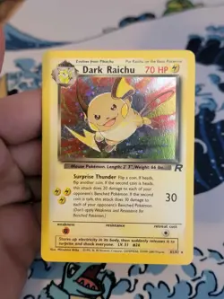 Pokemon Card 83/82 Dark Raichu NM- Holo WOTC Vintage Team Rocket - Image 1